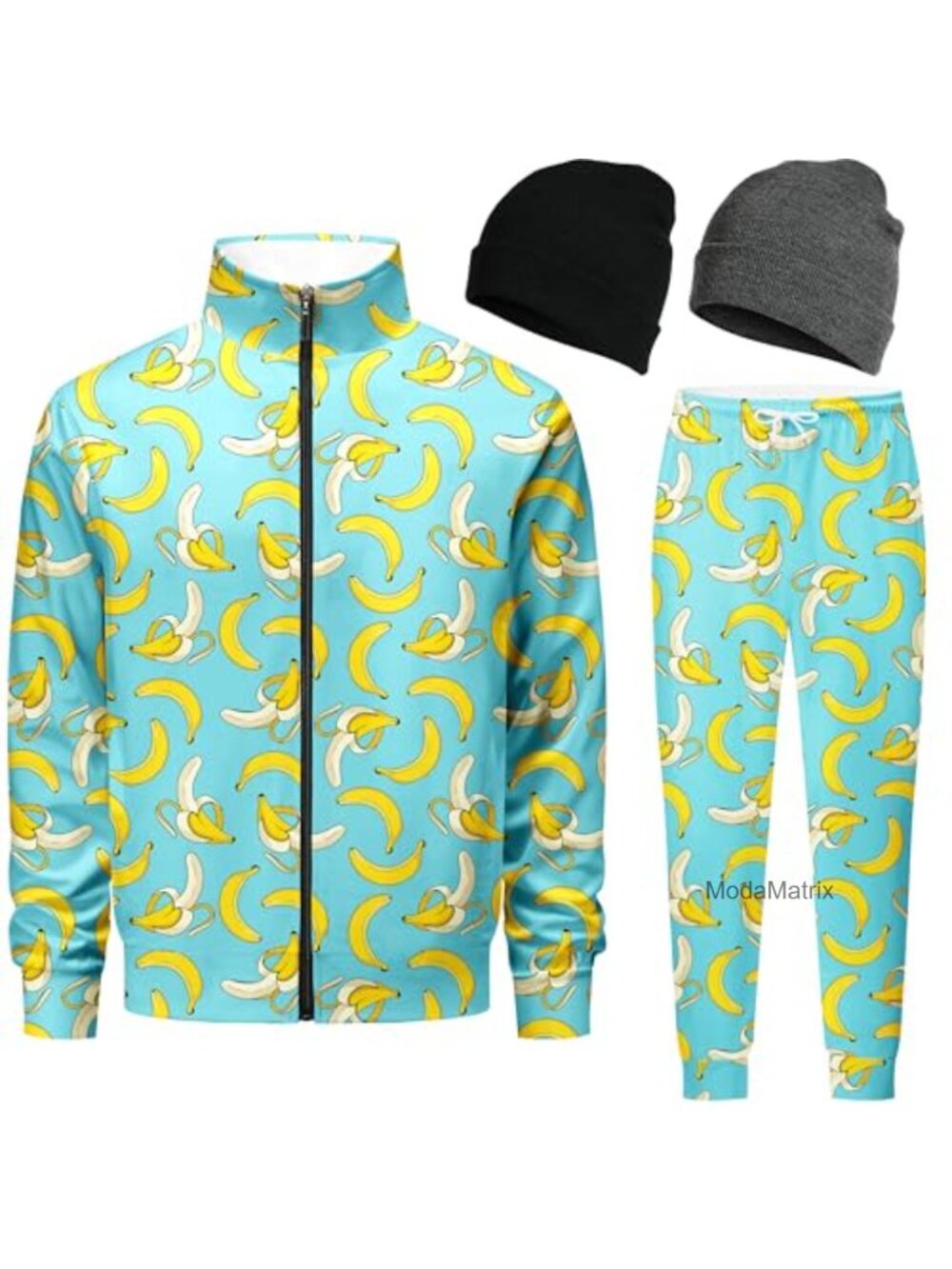 Retro 80s 90s Men's Track Suit 2 Piece Set Full Zip Jacket & Pants Polyester